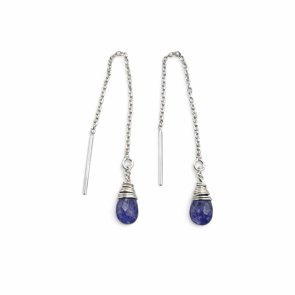 TH7001 Tanzanite Threader Earrings